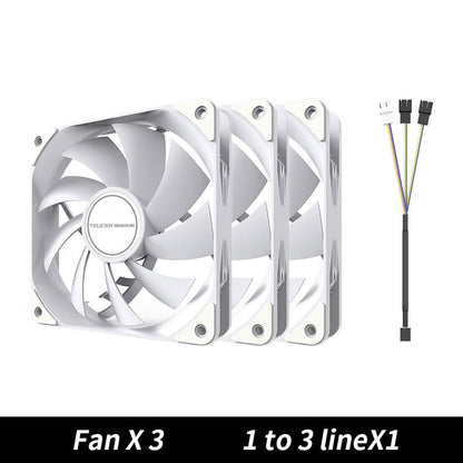TEUCER PC Computer Case Fan PWM 4 Pin 120mm Silent 12CM Fan CPU Cooler Cooling Fan Cooling Radiator Fan 12V Adjust Fan Speed