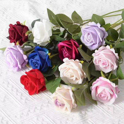 1~20pcs Artificial rose decoration Red rose Realistic artificial flowers Fake flowers Wedding dining table home decoration