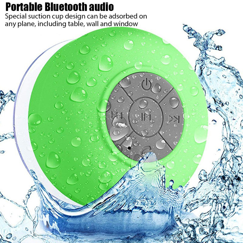 Wireless Bluetooth Speaker Audio Waterproof Easy-Access Control Buttons Music Player for Office Car Home Shower
