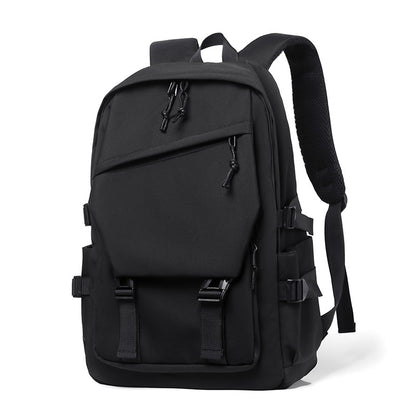 Simple solid color backpack,  travel backpack, plenty of storage space, very suitable for commuting, school, work and going out.