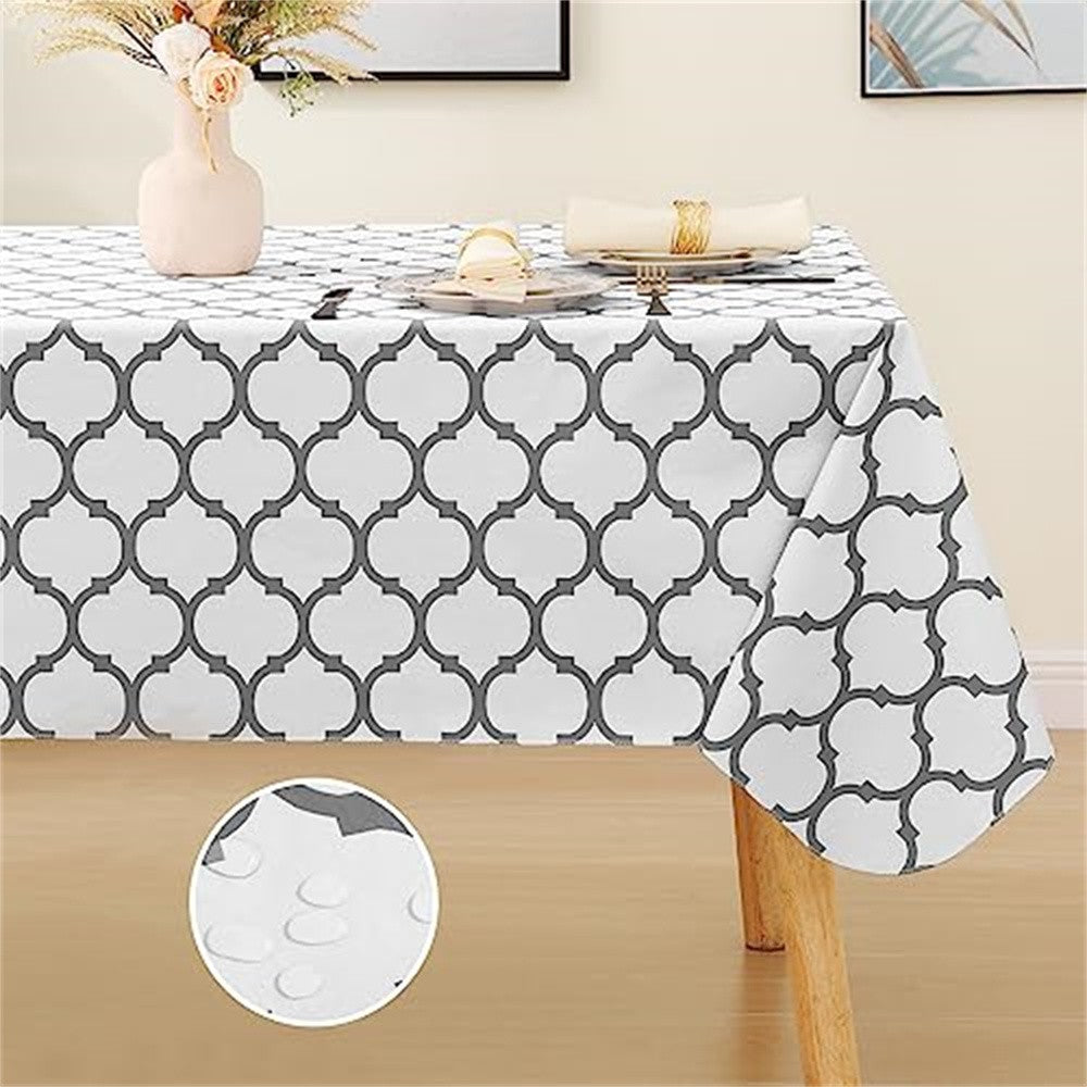Kitinjoy Rectangular Tablecloth PVC House Table Cloth Waterproof Table Mat For Coffe Table Banquet Decoration Dining Table Cover
