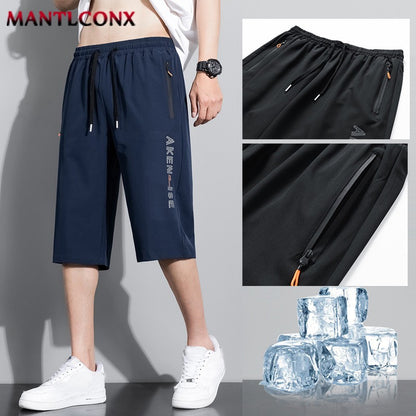Fashion Sports Shorts Men New Comfortable Elastic Waist Shorts Male Breathable Quick Dry Men's Short Pants Men Bottom Black XXXL