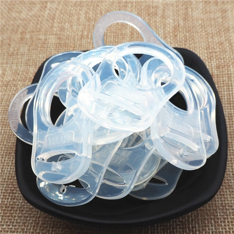Chenkai 50pcs Transparent Silicone Mam Ring DIY Baby Pacifier Dummy NUK Clear Adapter O Rings Holder Chain Toy Accessories
