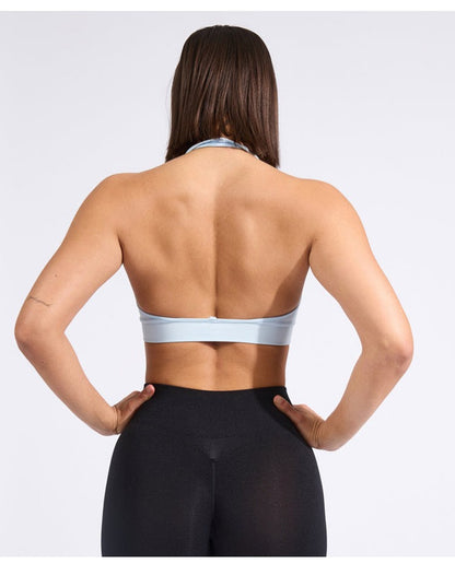 Sports Bra Strappy Backless Yoga Gym Bra Removable Cups Women Workout Clothing Gym Top Halter Sport Bras 6 colors