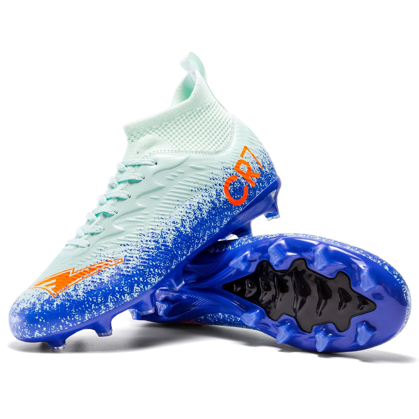 Men's High Tops Lace Up Soccer Cleats, Lightweight Professional Athletic Football Cleats Mens Athletic Shoes for Training Soccer