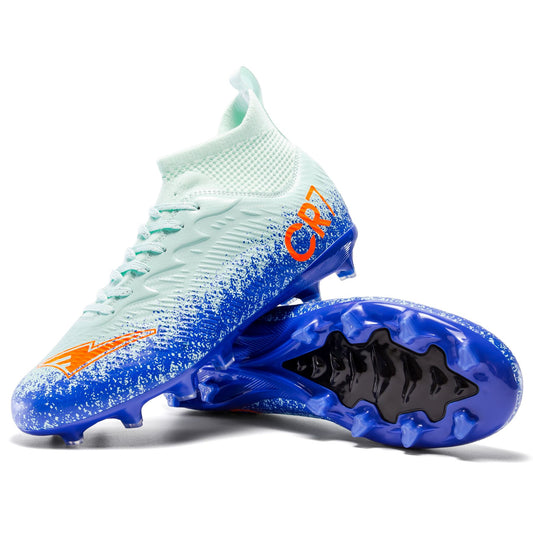 Men's High Tops Lace Up Soccer Cleats, Lightweight Professional Athletic Football Cleats Mens Athletic Shoes for Training Soccer