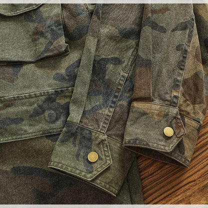 Casual cargo shirt camouflage coat fall new men's coat large pocket function stylish outdoor jacket