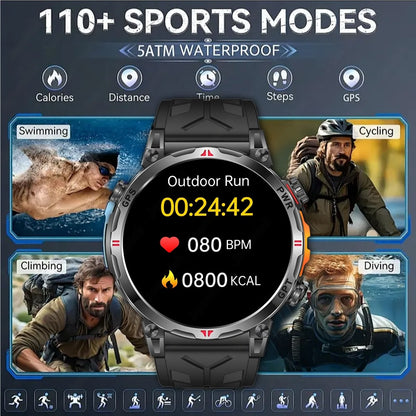New T-Rex 3 Smart Watch Men GPS Positioning Military 5ATM Waterproof Watch 650mAh Battery Compass Altimeter GPT Assistant Watch