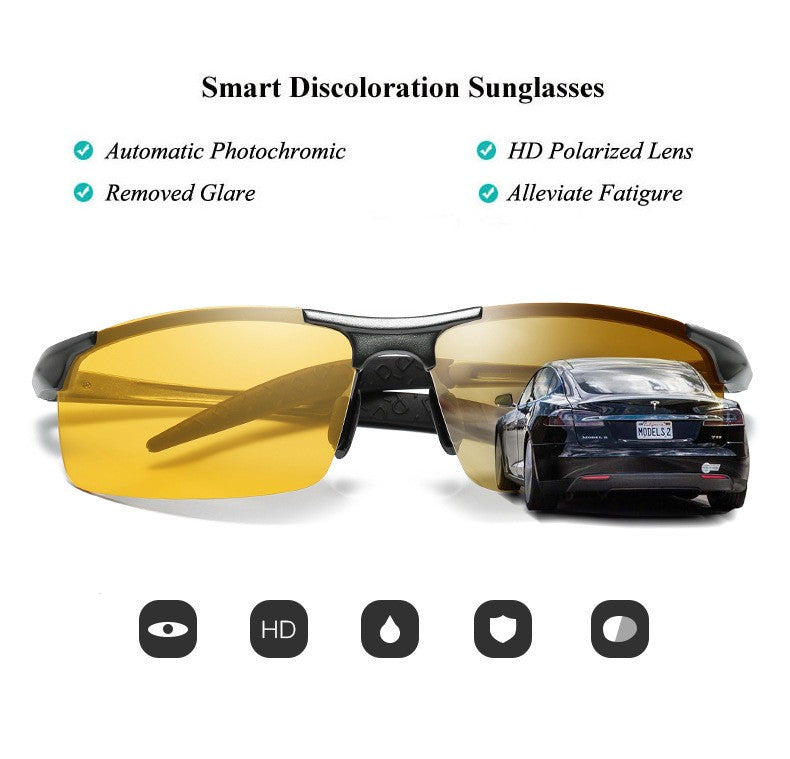 Top Anti-glare Day Night Vision Glasses For Driving Men Polarized Sunglasses Photochromic Driver Goggles Glasses zonnebril heren