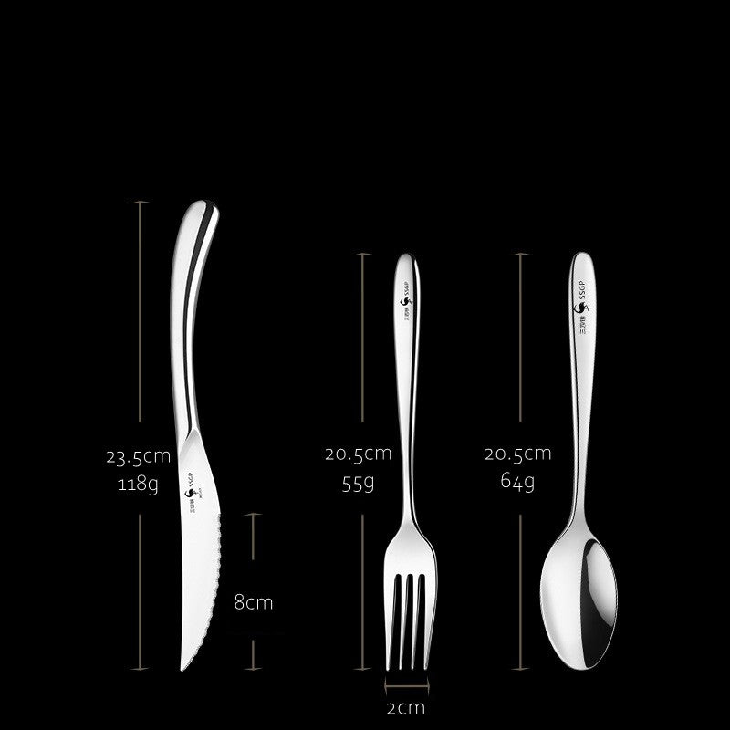 Conjunto de Talheres de Luxo em Aço Inoxidável 316 com Certificação LFGB, Estilo Clássico, Garfo Faca Colher, Ultra Grosso para Banquete e Jantar