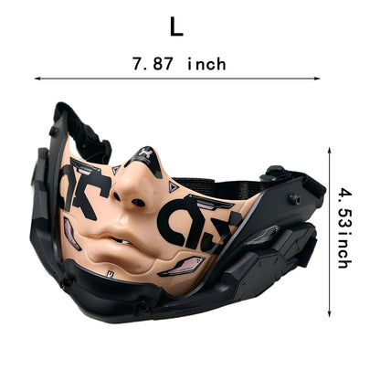 14 Color Two Sizes Cyberpunk Half Face Mask Halloween Cosplay Mask Adjustable Strap Breathable Comfort Party Costume Face Cover