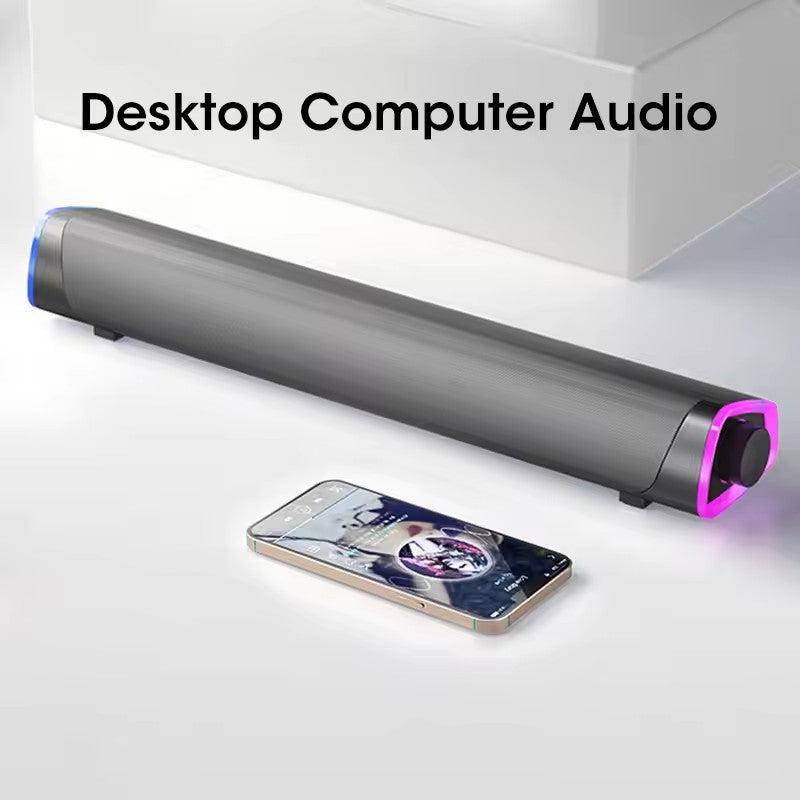 Barra de Som Salange V8 Alto-falantes com Fio USB Barra de Som Estéreo para Projetor PC Laptop Celular Computador Alto-falante de Mesa Auxiliar 3,5 mm