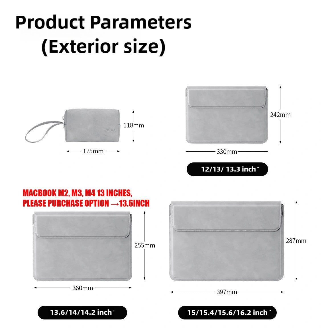 Laptop Sleeve Case 13 14 15 15.6 Inch For Huawei HP DELL Liner Sleeve Bag For Macbook Air Pro 13 13.6 M4 Notebook Bags Men Women