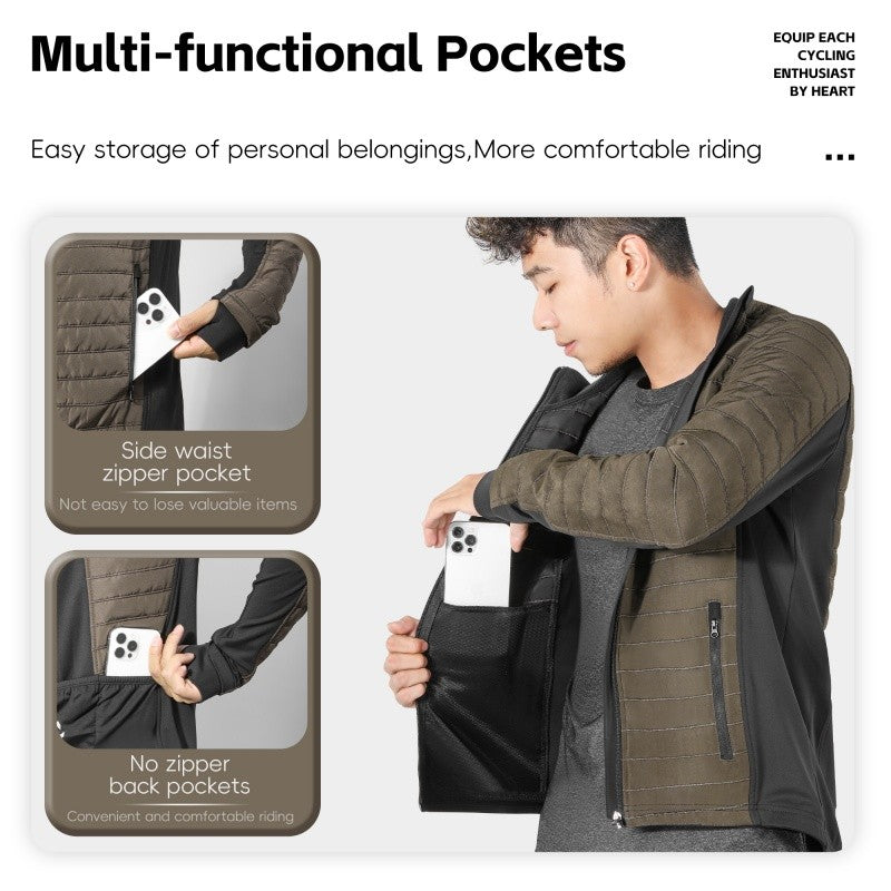 WEST BIKING Cycling Jacket Men Coats Winter Thermal Fleece Windbreaker MTB Bicycle Clothing Motorcycle Bike Jackets 0?-15?