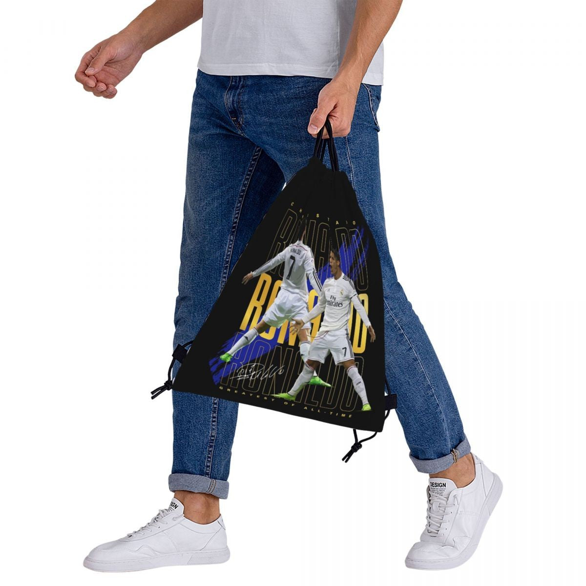 Cristiano Ronaldo Suuiii! Mochilas Casuais com Cordão Bolsa Esportiva Bolsas de Livros Para Viagem Estudantes