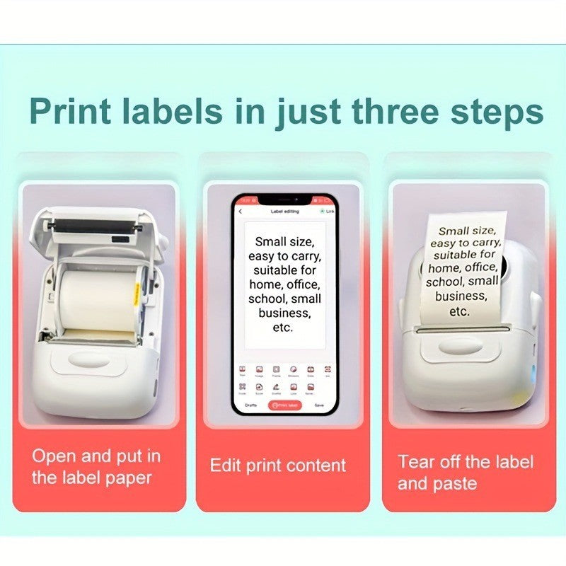 Makrlife P50 Thermal Label Printer Business Label Maker Custom Sticker Printing Machine For Home Use, DIY Stickers, Commercial