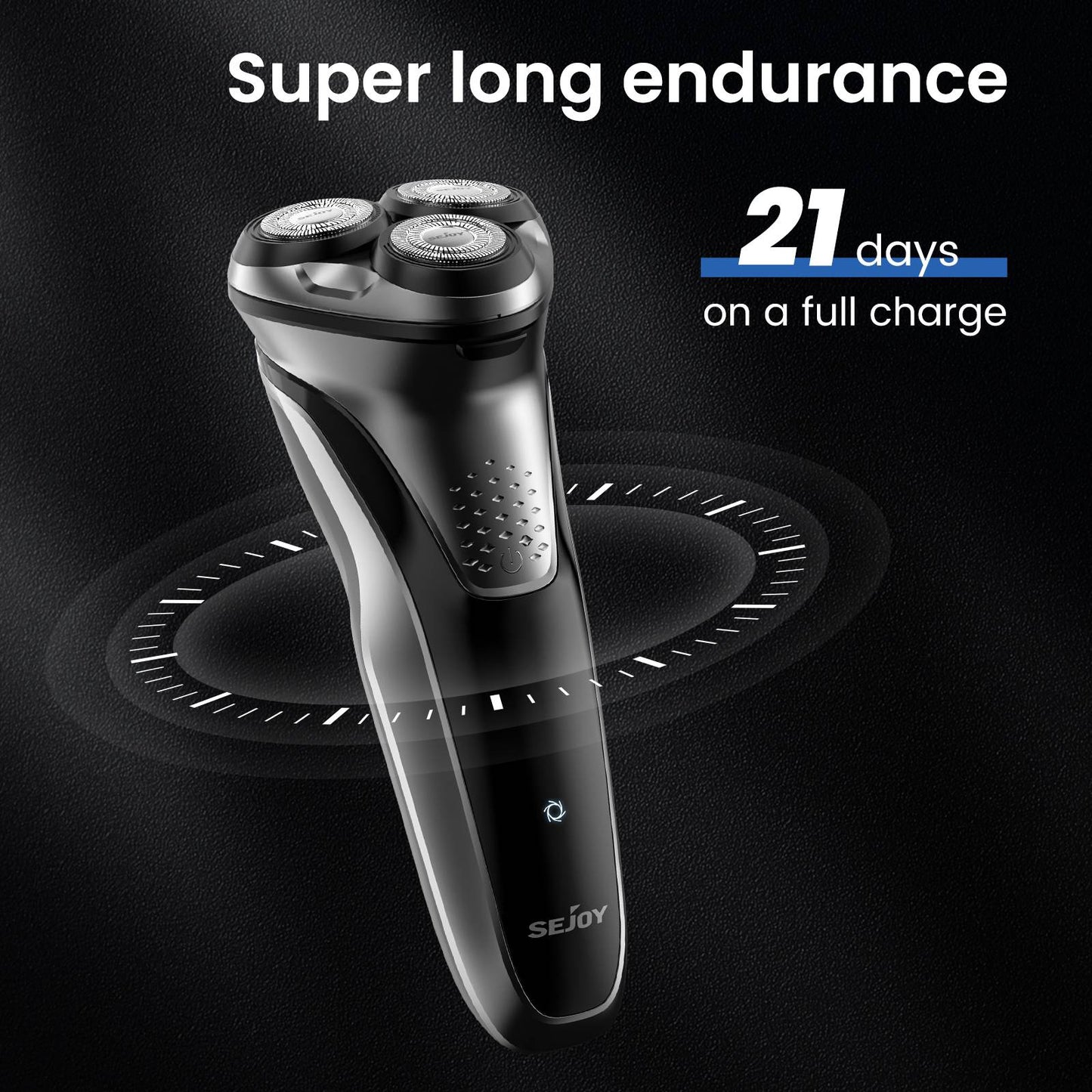 Sejoy Electric Razor for Men’s Electric Shavers Rotary Waterproof Rechargeable Electric Shaver Cordless