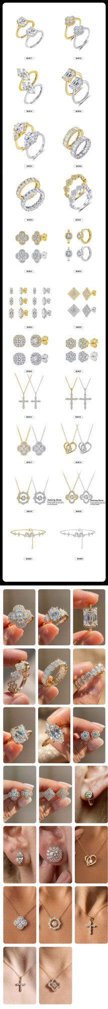 EFFIE QUEEN S925 Sterling Silver Moissanite Cross Necklace GRA Certificate D VVS1 Diamond Cross Pendant Neck Chain Women SMON15