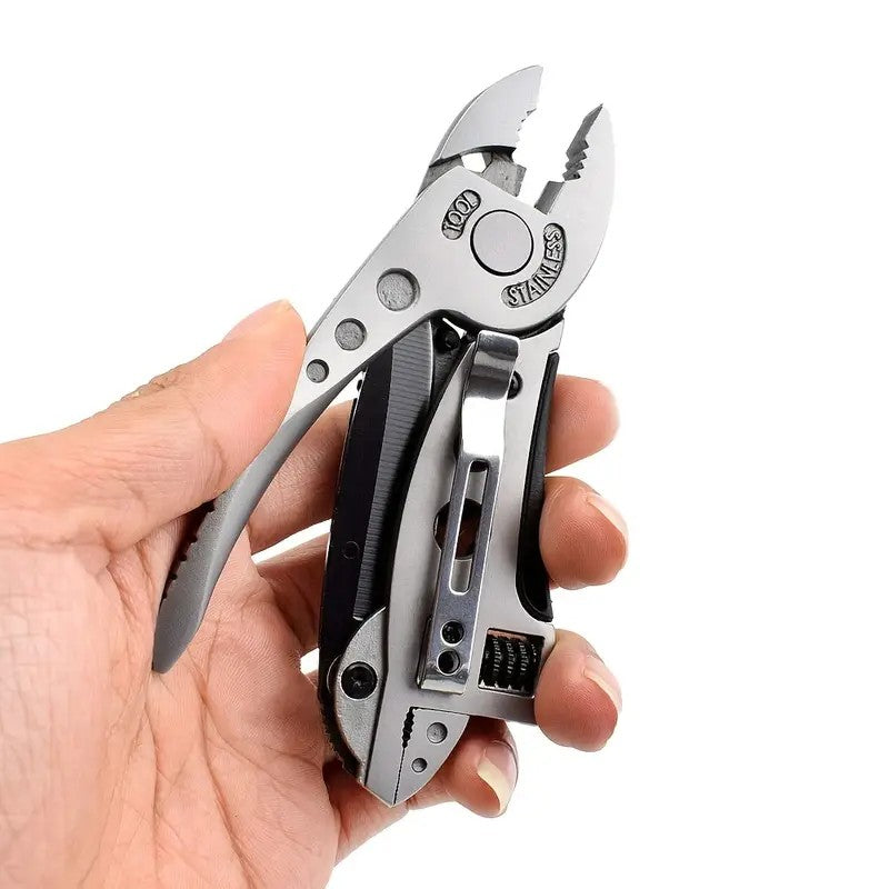 Conjunto de Chaves de Fenda Multiferramenta e Alicate de Bolso - Acessórios para Faz-Tudo, Chave Ajustável, Chave de Fenda, Alicate, Faca Compacto, Portátil