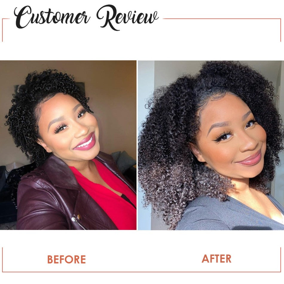Alibele 4B 4C Afro Kinky Culy Clips In Human Hair Extensions Cabelo Remy Brasileiro com Clipes de 120g, 8 Peças/Conjunto, 25-71 cm para Mulheres