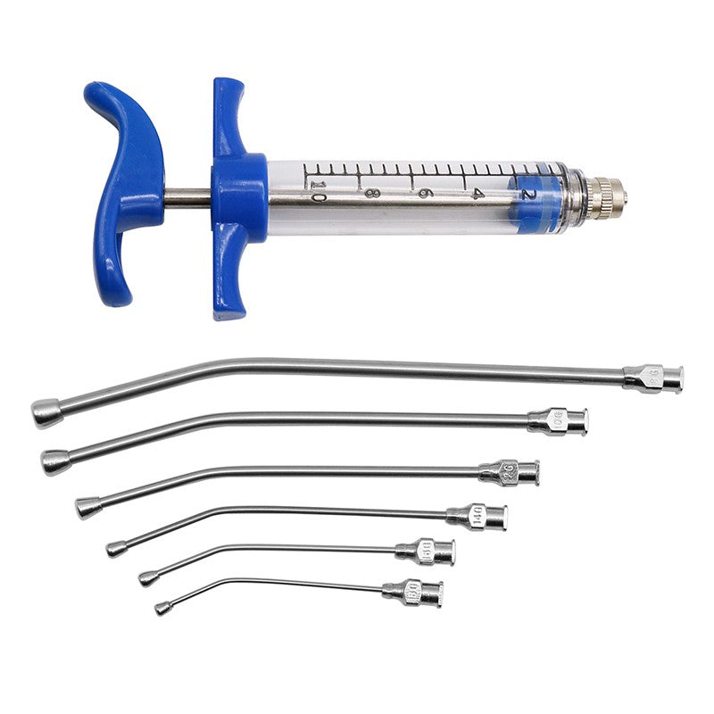 Kit de Seringa para Alimentação de Aves de 10ml-50mL com 6 Peças de Tubo de Gavagem Curvo Seringa de Leite Agulha para Alimentação de Líquidos para Pets