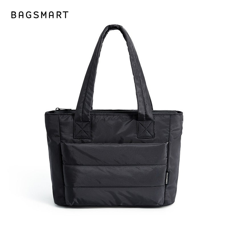 BAGSMART Women's Tote Bag Simple Travel Bag Casual Commuting Messenger Handbag Student College Shoulder Bag