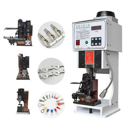 Zten 1.5T 2T Automatic Flat Cable Electric Crimper Tool Low Noise Wire Terminals Crimping Machine Multiple Connectors Support