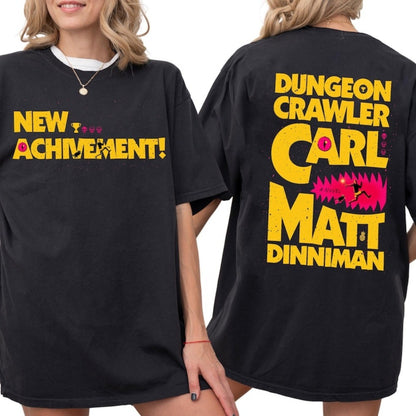 New Achievement Dungeon Crawler Carl Shirt Gift for Reader Fantasy Science Fiction Book Lover Donut Fan Tops Bookish Tees