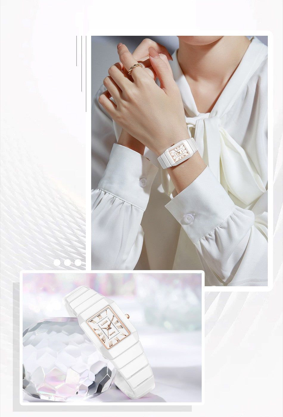 LIGE Classic Elegant Woman Watch Fashion Luxury Ceramic Strap Waterproof Casual Simple Dress Quartz Women's Watches Wristwatches
