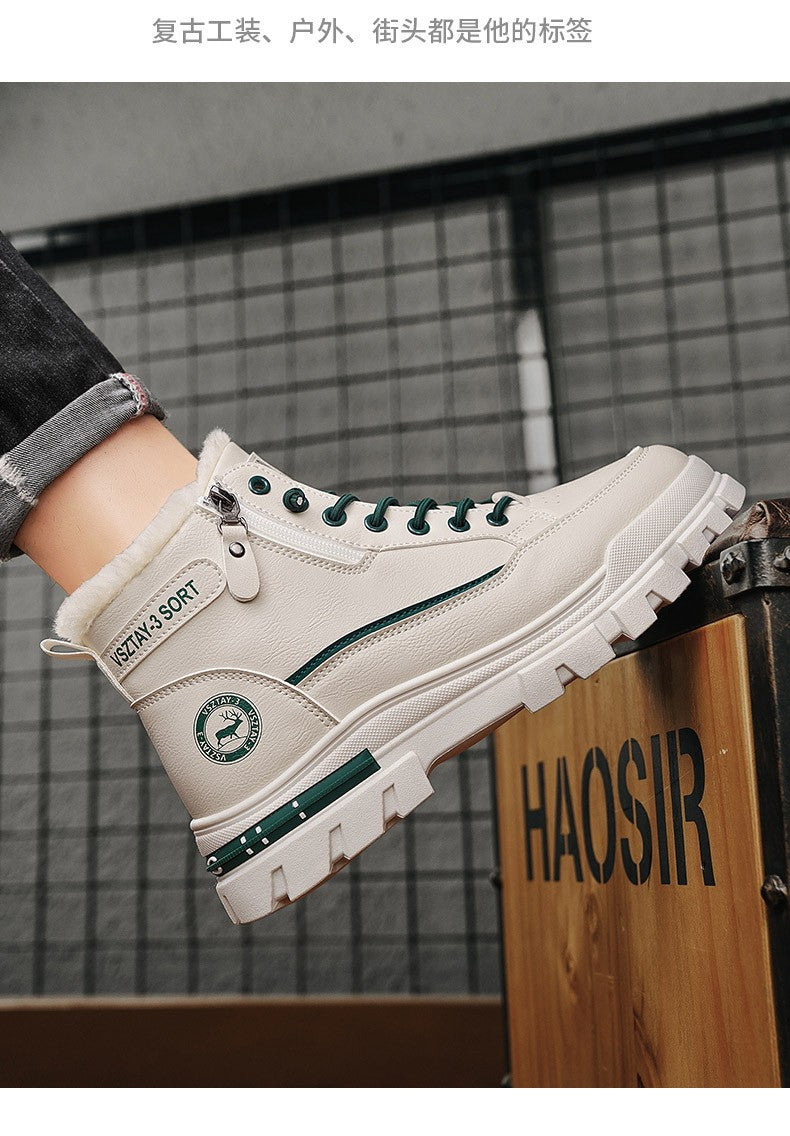 Men's winter warm ankle boots, new anti-slip sports shoes, men's motorcycle snow boots Botas Para Hombre