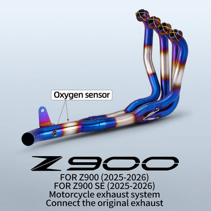 For Z900 Ninja 900 (2025-2026 Z900-SEstainless steel 2 oxygen sensor front exhaust, connected to the original car exhaust system