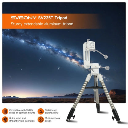 Conjunto de Telescópio Refrator Acromático Svbony SV48P 102mm para Fotografia e Observação Astronômica de Céu Profundo