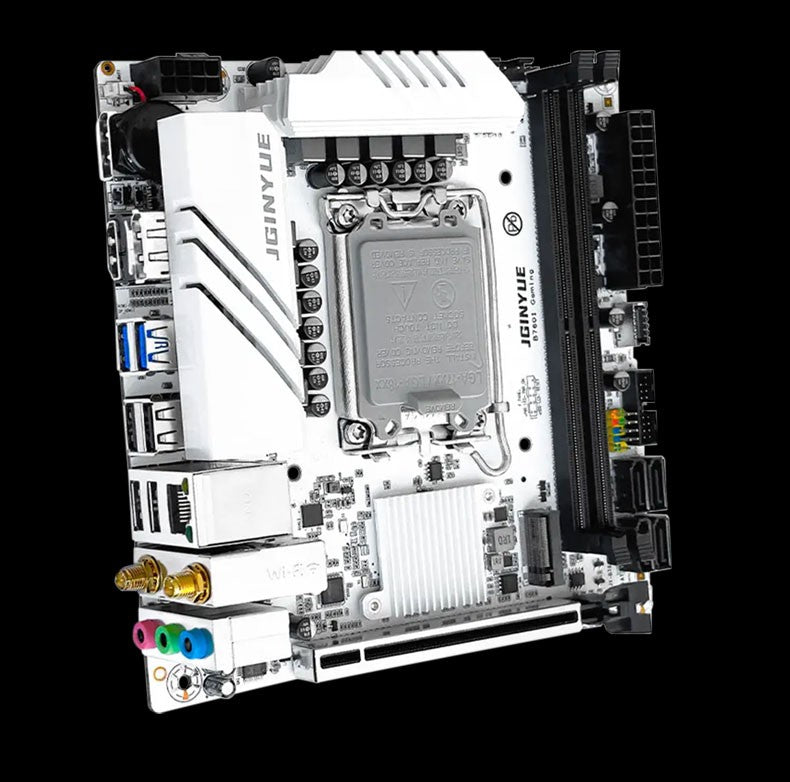 JGINYUE Placa-mãe B760i LGA 1700 Suporte Intel Core 12ª 13ª DDR4 3200mhz RAM Última mini itx B760i-GAMING