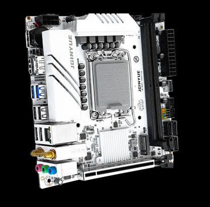 JGINYUE Placa-mãe B760i LGA 1700 Suporte Intel Core 12ª 13ª DDR4 3200mhz RAM Última mini itx B760i-GAMING