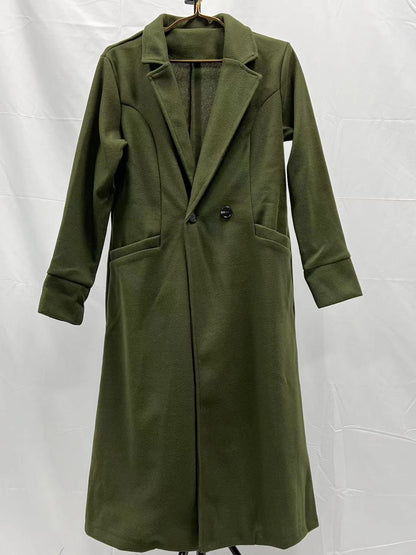 Autumn and winter 2024 new women's long woolen coat Korean version of the loose temperament haute overcoat coat