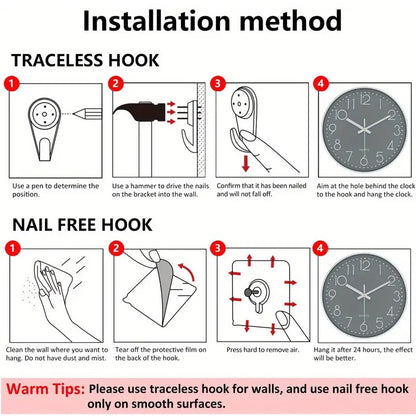 WIFI Kitten Cartoon Round Silent Hanging Wall Clock, Suitable For Living Room, School, Study Room, Bedroom, Children's Gifts