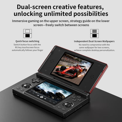 Anbernic RG DS Video Game Console Dual 4.0” IPS Screen Android 14 Support Dual Application On Split Screens & Hall  PSP Gifts