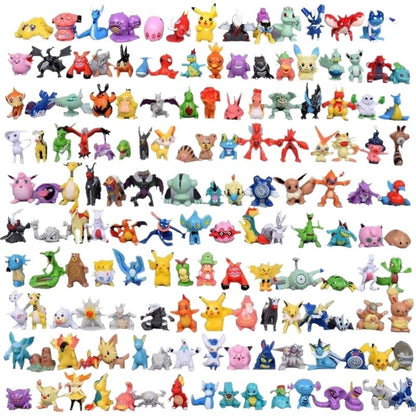 144 Peças/Lote Mini Boneco Pokémon Pikachu Brinquedos Modelo Infantil 2-3cm Estatueta Kawaii Bonecos PVC 6*24pçs Brinquedos Atacado