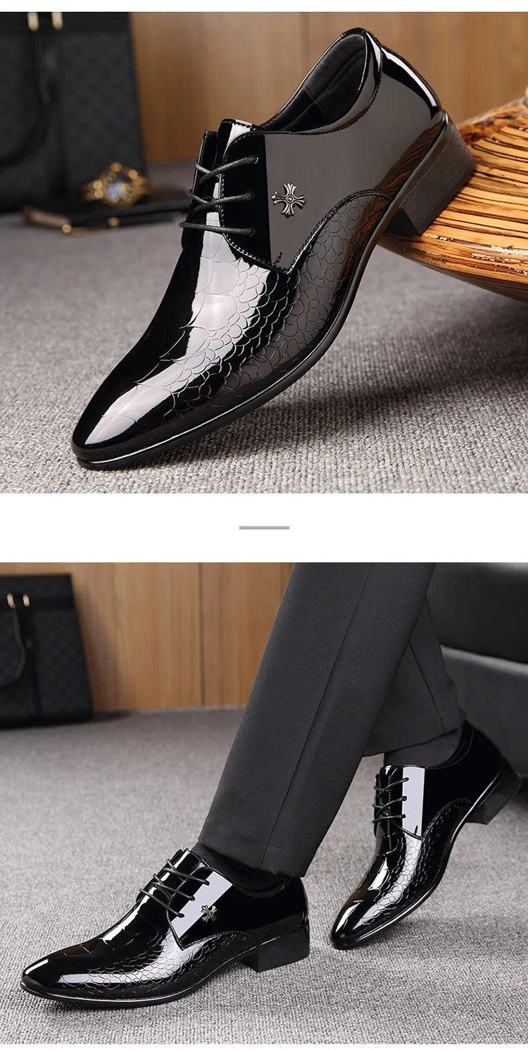 Men's  Leather Shoes Black Soft Leather Soft Bottom Spring And Autumn Best Man Men's Business Formal Wear plus size 38-48