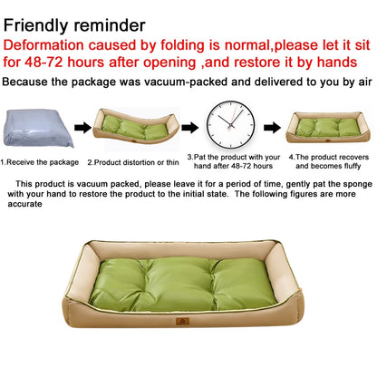 Cama de cachorro grande à prova d'água de tecido Oxford Cama de cachorro à prova d'água para cães pequenos/médios/grandes Cama de gato de inverno Tapete macio para animais de estimação para dormir