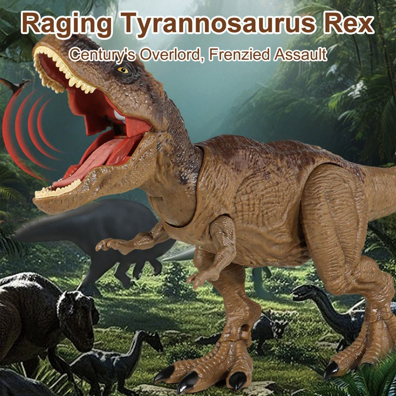 Novo Modelo Realista de Dinossauro Período Jurássico Elétrico Andando Efeito Sonoro Luz Rugindo Tiranossauro Presentes de Dinossauro para Meninos