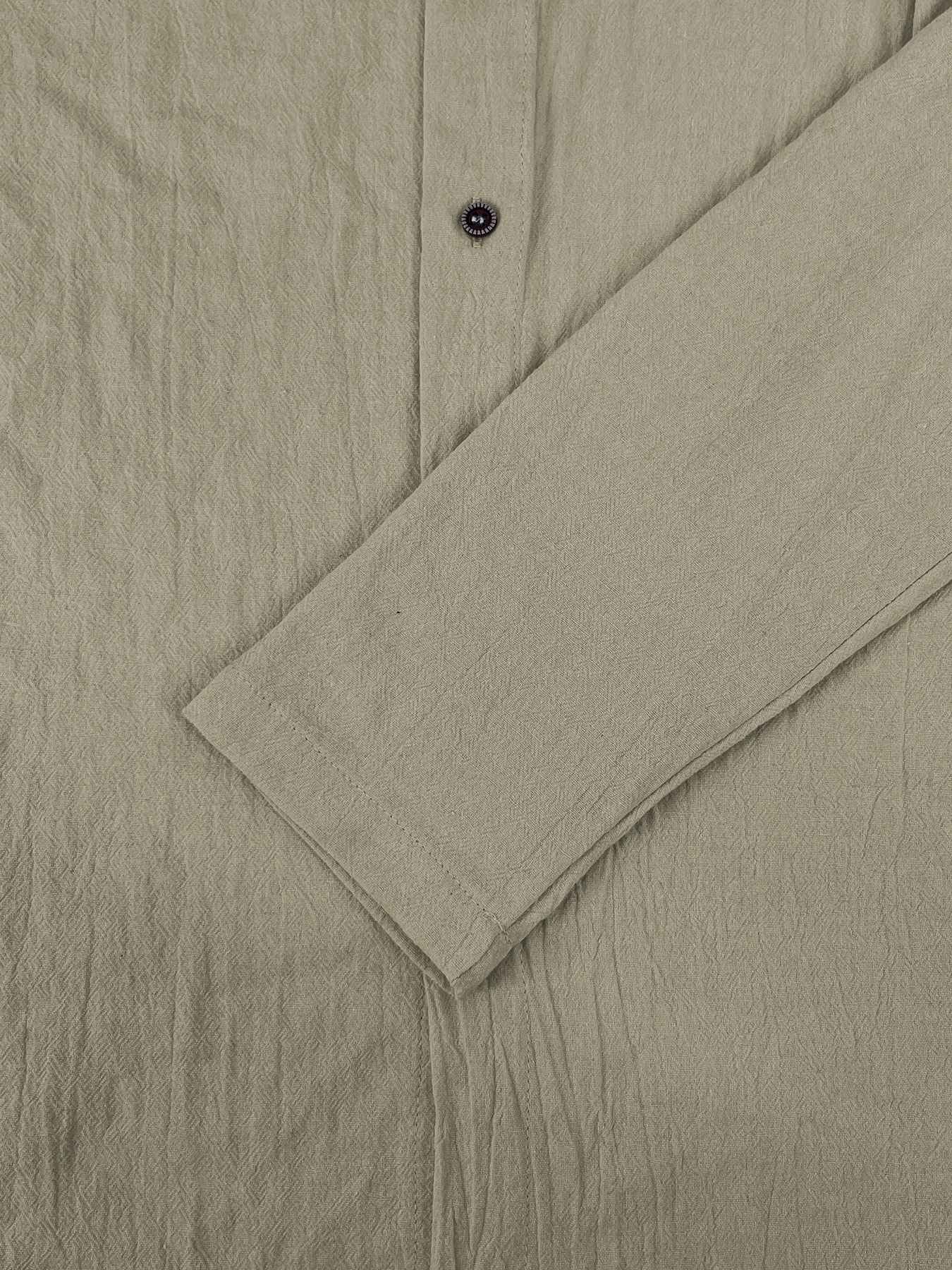 Summer Men's Cotton Linen Shirt Solid Streetwear Long Sleeve Hoodie Clothing For Men Button Tops Casual Loose Men Hooded Shirt