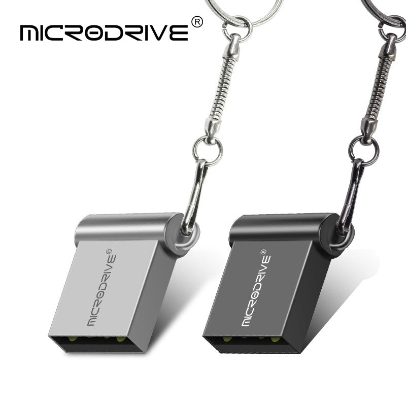 Mini PenDrive de metal Super Rápido 4GB 8GB 32GB USB Flash Drive cle usb Stick 64gb 128GB memória flash USB com chaveiro
