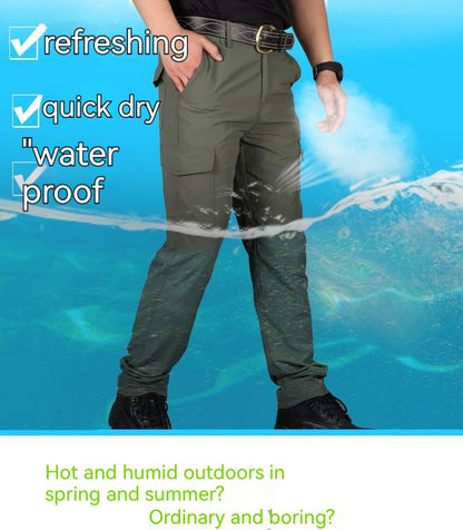 Male Cargo Pants Men Army Military Tactical Pants Streetwear Jogger Trekking Hiking Mountain Work Tourism Trousers Slim Fit