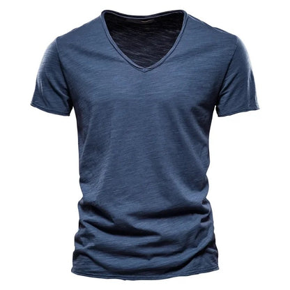 100% Cotton Men T-shirt Casual Soft Fitness Summer Thin T-shirts Men's Home Clothes O-Neck Short Sleeve Soild T Shirt for Men