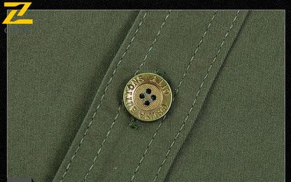 New Men's Work Shirt Casual Retro 100% Cotton Short Sleeve Flying Cargo Shirt Men's Summer Fishing Hunting Multi Pocket Shirt