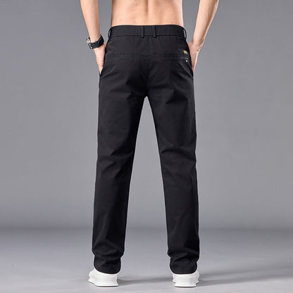 New Casual Pants Men Straight Fit Stretch Autumn Chino Trousers Male Formal Work Business Dress Khaki Fashion Spring Pants
