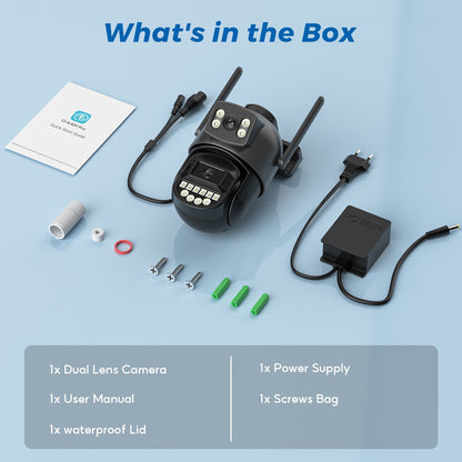 10MP PTZ IP Camera 8MP 5K Outdoor Dual Lens Dual Screen 5G WIFI Camera AI Tracking Security Protection CCTV Surveillance Camera