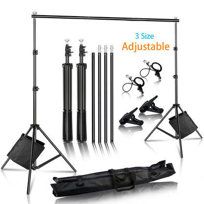 Photography Backdrop Stand Photo Studio Background Backdrops Chromakey Green Screen Support System Frame Carry Bag Light Kits