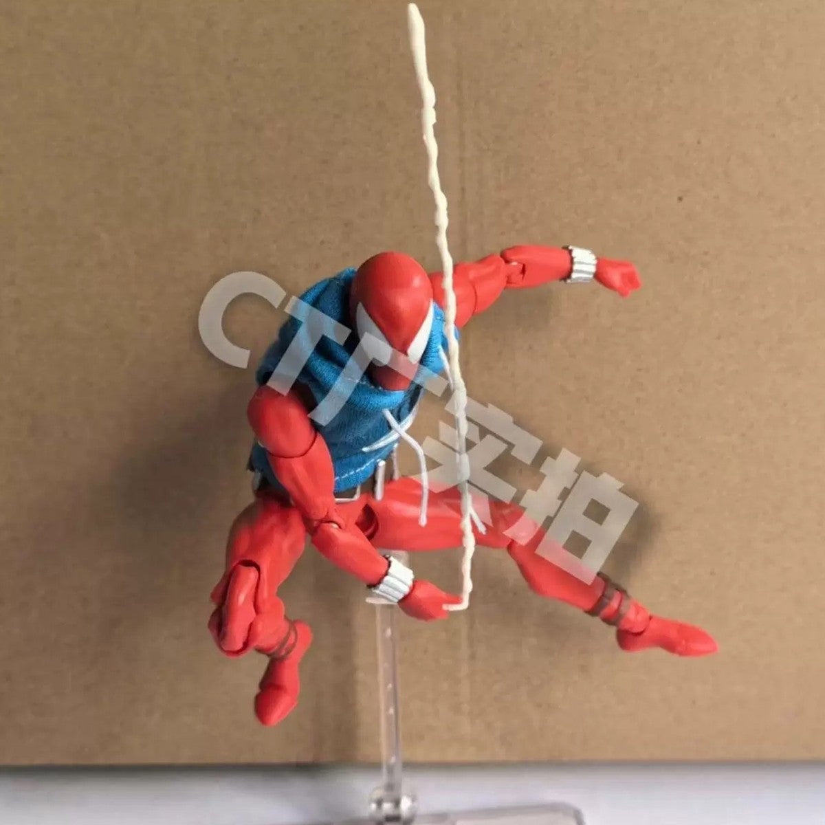 In Stock Ct Toys Spiderman Mafex 186 Scarlet Spider The Amazing Spider-Man Comic Ver Anime Action Figure Customized Gift Toys